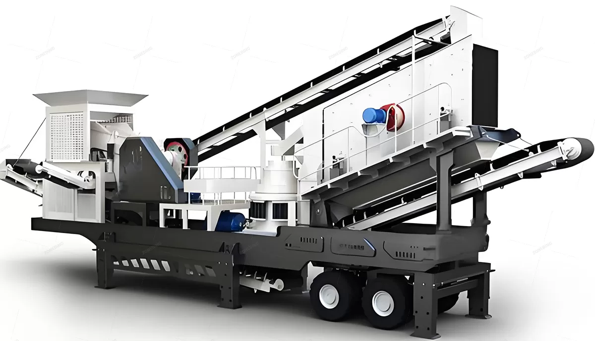 Wheeled-Mobile-Crushing-Plant-–-Jaw-Crusher-+-Cone-Crusher