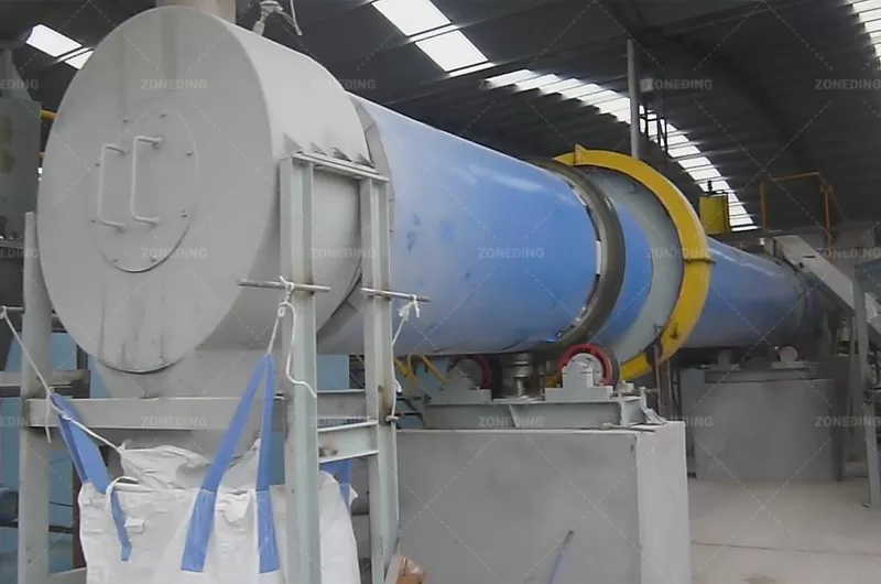 200 t/d High-Efficiency, Energy-Saving Rotary Dryer Operating in a Cement Plant