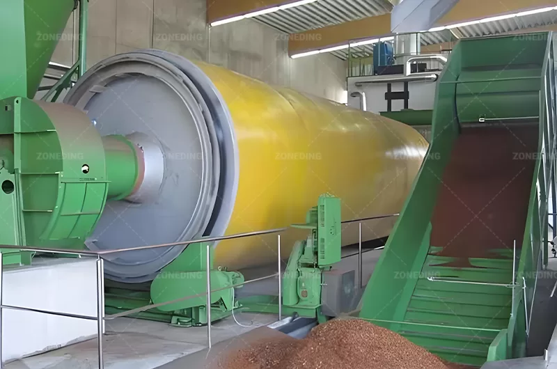 ZONEDING Rotary Dryer is drying the Cassava