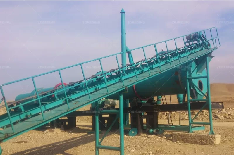 Ore dryer working site