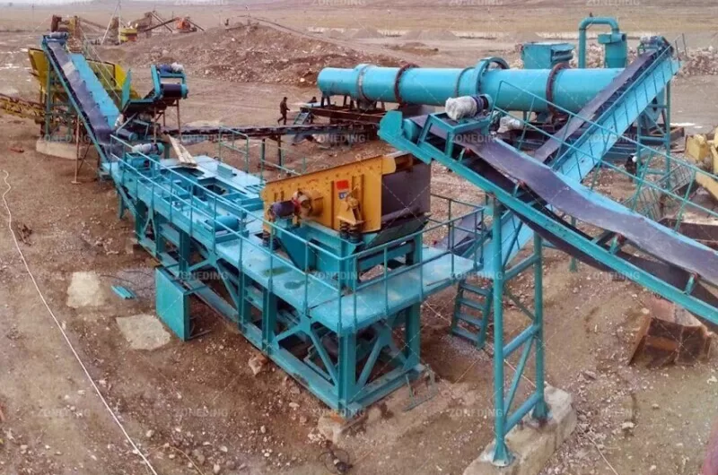 Ore dryer working site