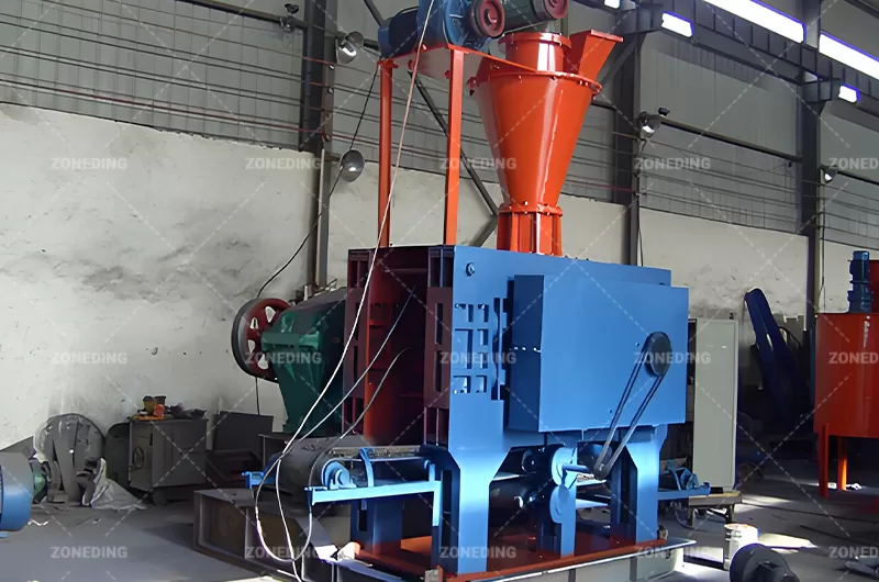 Coal briquette machine customer site