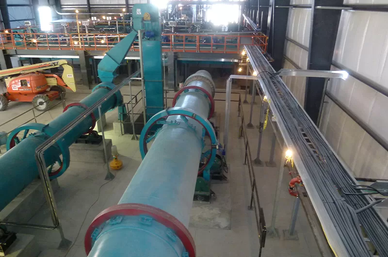 Rotary dryer customer site