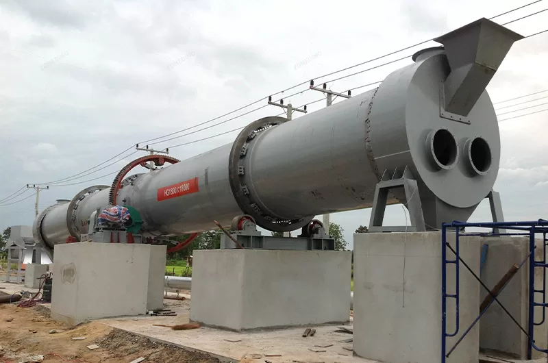 Rotary dryer customer site