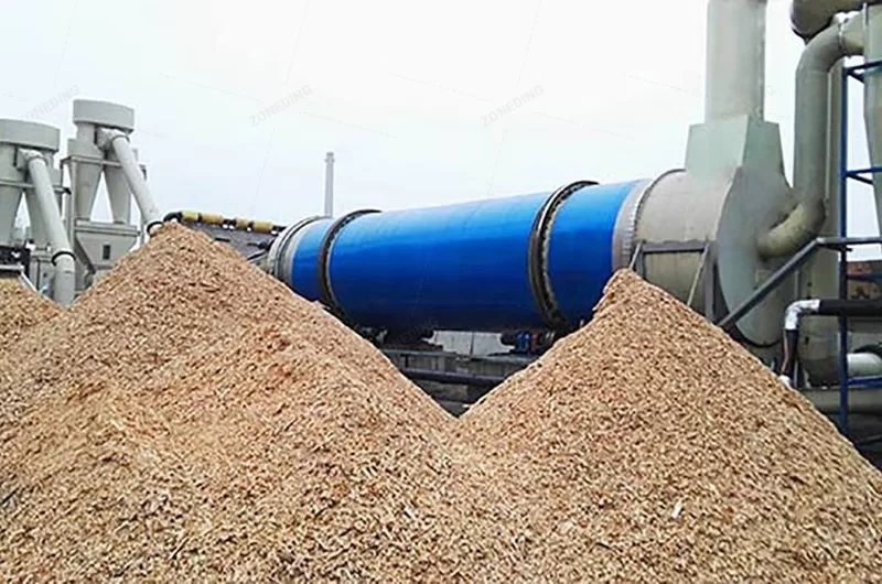Sawdust dryer customer site