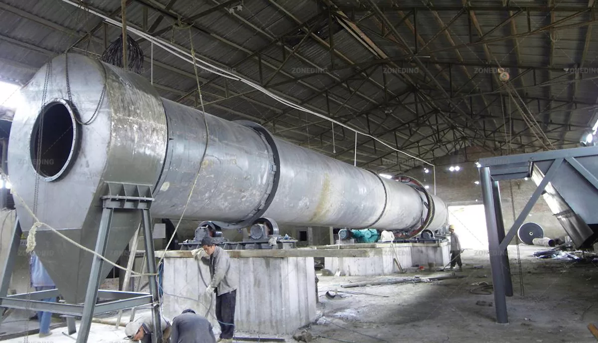 Slag dryer customer site