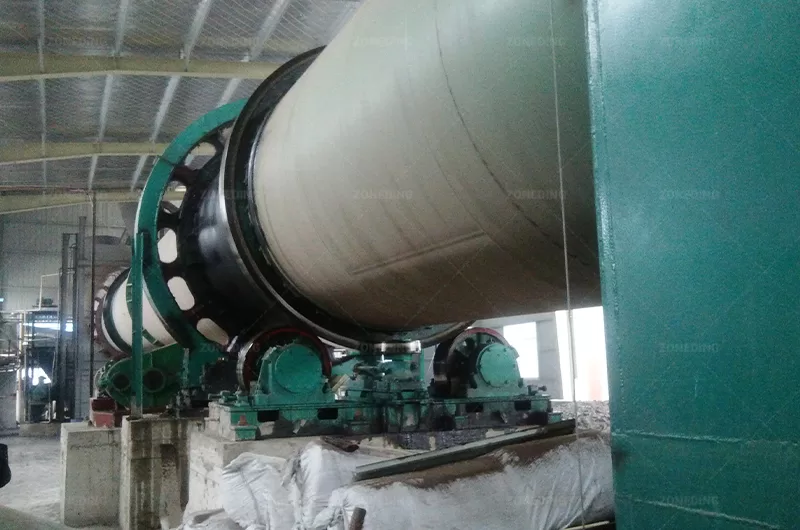 Slurry dryer working site
