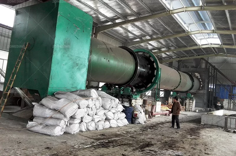 Slurry dryer working site