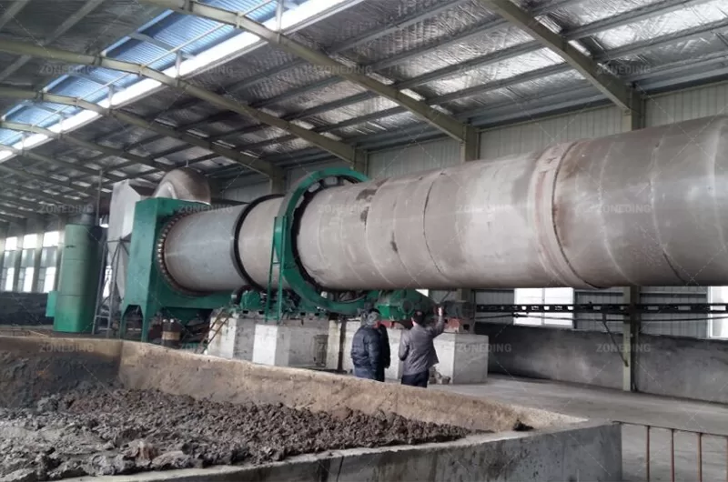 Slurry dryer working site