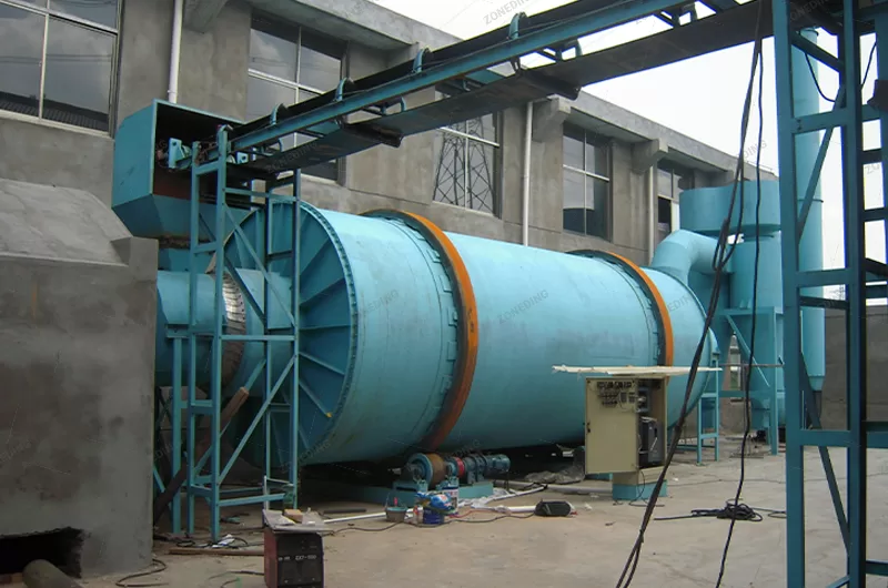 Three-drum dryer working site
