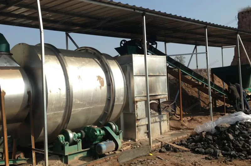 Three-drum dryer working site