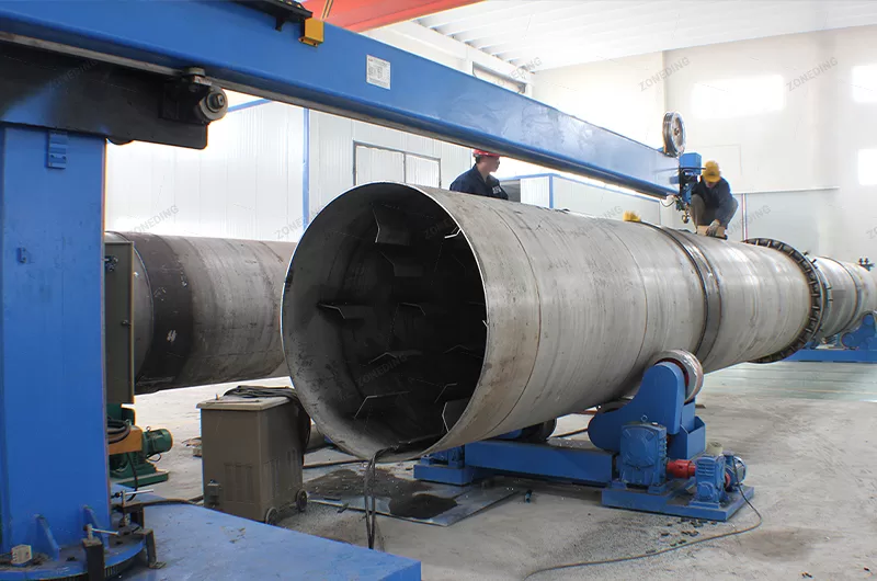 Three-drum dryer processing site