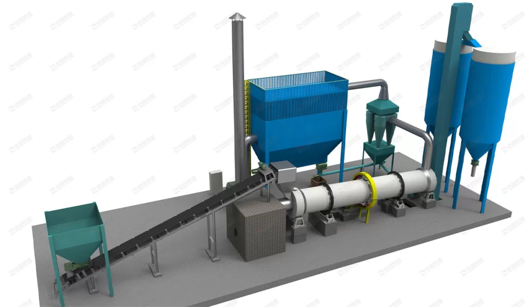 Slurry drying production line