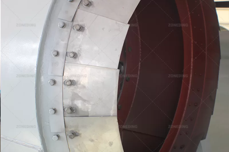 Design of feeding part of rotary dryer
