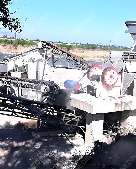 Stationary Limestone Crushing Line in Southeast Asia